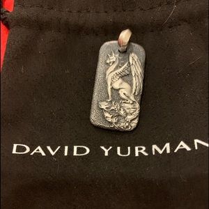 David Yurman Sterling silver Griffin Dragon Dog pendant
